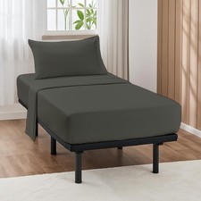 4 PCs Cot Sheets Sets 33" X 75", Egyptian Cotton Fitted Mattress Fits Upto 4"...