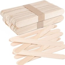 100 LARGE JUMBO NATURAL WOODEN