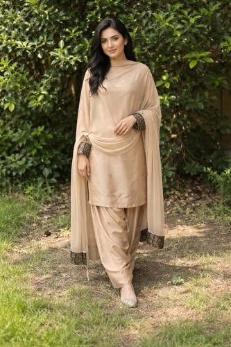 Pakistani farshi shalwar dress - farshi,