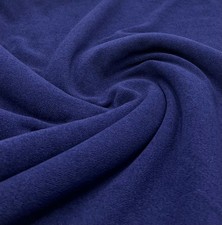 Navy Terry Towelling Polyester Stretch Dress Craft Fabric