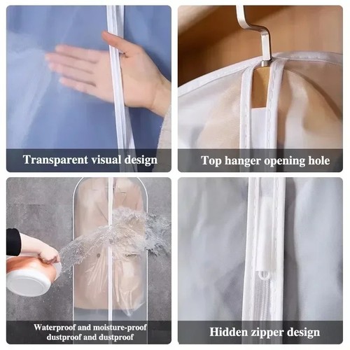 Clear plastic garment bag dust - plastic,