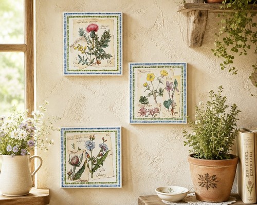 Wildflowers garden art ceramic - art,