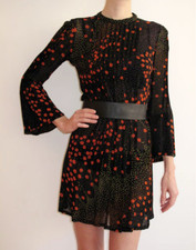 Vintage 60s 70s Black Orange