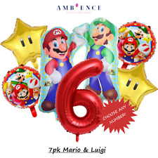 Super Mario Balloons Birthday Party Luigi Balloon Decorations Packs Gamer Switch