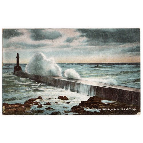 Aberdeen breakwater storm - breakwater, a
