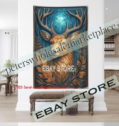Stag tapestry engraved autumn