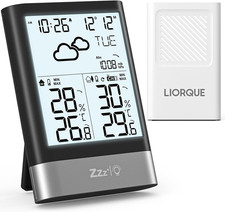 Weather Stations with Outdoor Sensor Wireless Indoor Outdoor Thermometer Hygrome