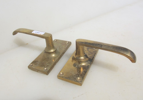 Vintage brass lever door - brass,