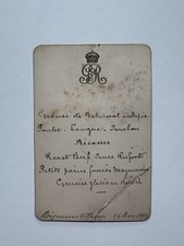 Antique Royal Menu Card King George V 1914 WWI To view the troops Portsmouth