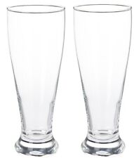 2 Large Beer Pint Glasses Tall Larger Pilsner Pub Drinking Water Glass 25 Oz