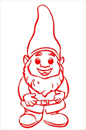 Happy garden gnome decal - garden,