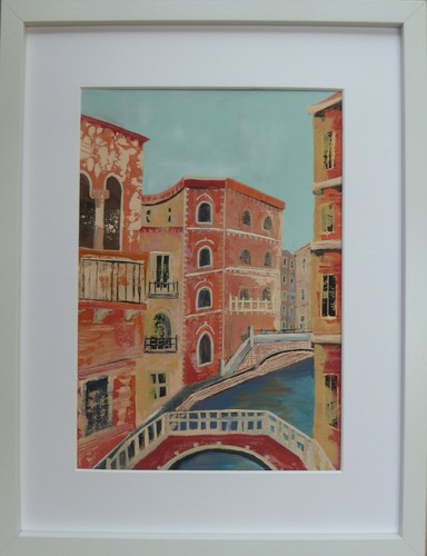 Venice original framed - original,