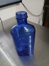 Antique Blue Glass Milk Bottle