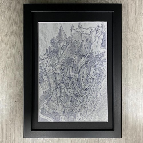 Framed lancre castle - lancre, art.