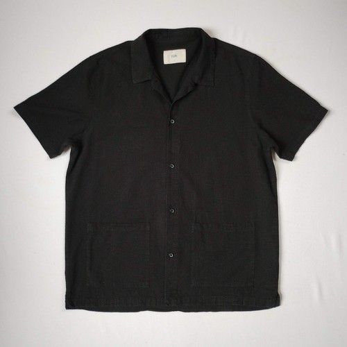 Folk black seersucker shirt - seersucker,