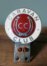 Vintage Caravan Club Enamel Car Grill Badge