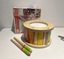 Hape Little Drummer Wooden Toy Drum with Sticks 12M+ Musical Baby Toddler Gift