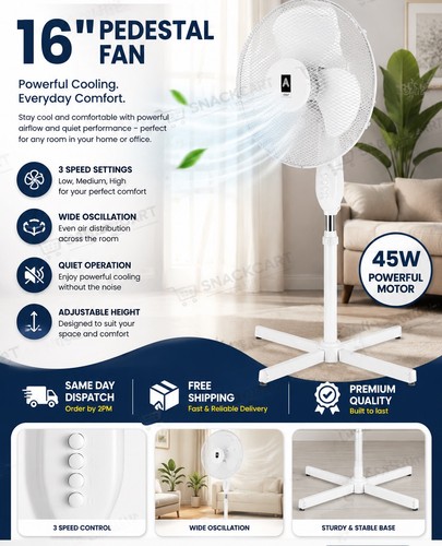 Pedestal fan oscillating - fan, 3