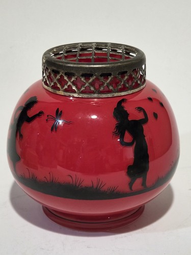 Antique bohemian art glass - art,
