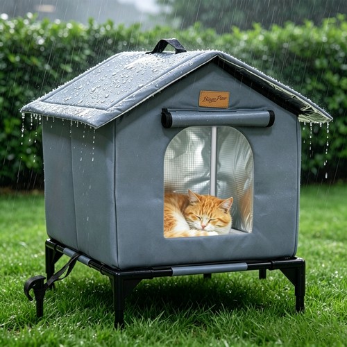 Outdoor cat shelter waterproof - cat,