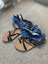 IRO Flat Sandals Blue Sparkle