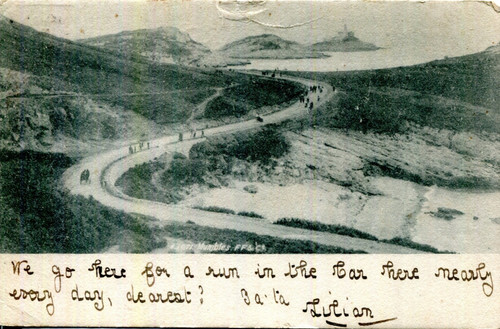 1903 postcard the winding path - postcard,