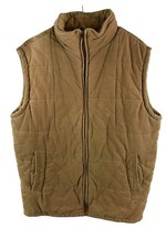PG FIELD Brown Cord Padded Gilet size M Mens Full Zip Puffer Vest Country Hunt
