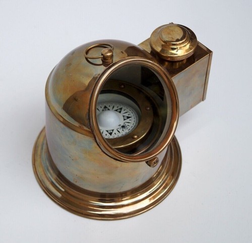 Nautical gimbal compass brass - nautical,