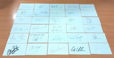 30x SIGNED Rugby Autograph Index Cards 5x3in with COA Job Lot Bulk