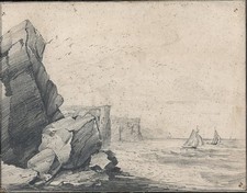 Antique Pencil Drawing - Boats