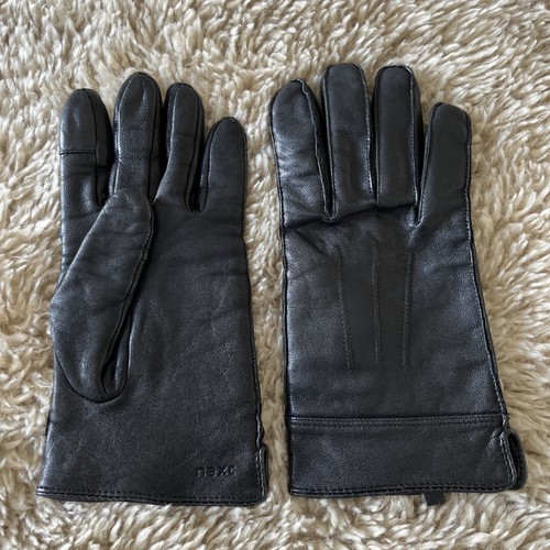 Mens next leather gloves with - mens,