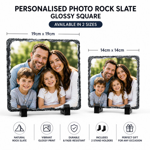 Personalised photo rock - personalised, slate