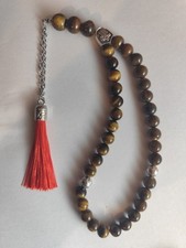 Tiger Eye Prayer Beads 8mm x 33 Gamestone Tasbih