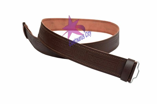 Leather kilt belt - leather,