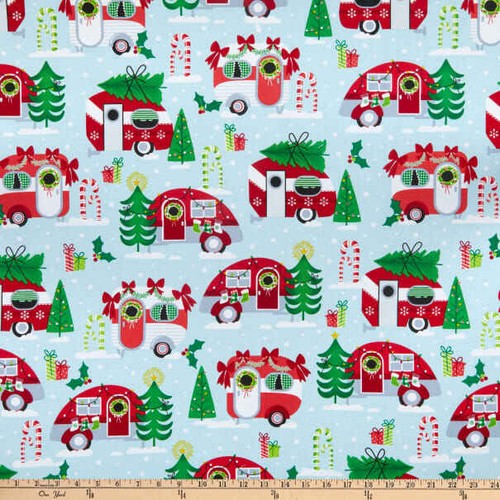 Fat quarter christmas camper - fat,
