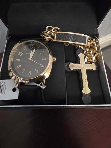 Men wristwatch with cross - men's,
