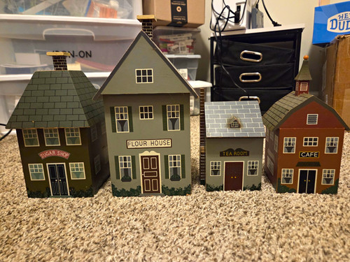 Collectible wooden village - collectible,