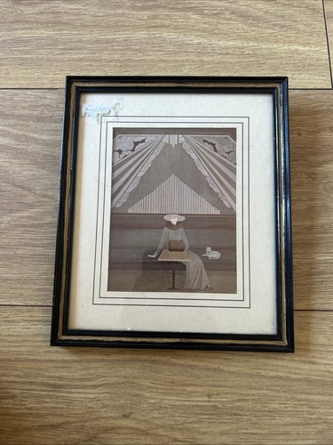 Annie retivat art - deco, framed