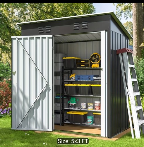 Metal garden storage shed - metal,