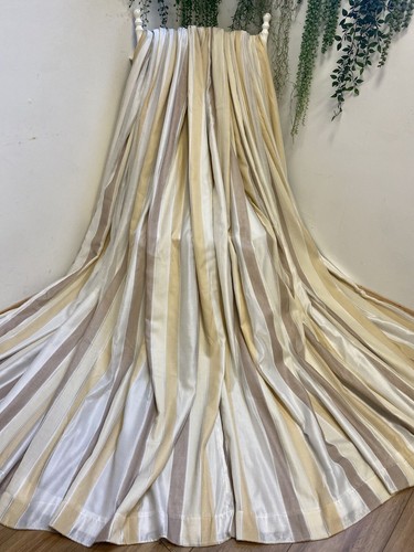 Cream gold mink - striped, voile