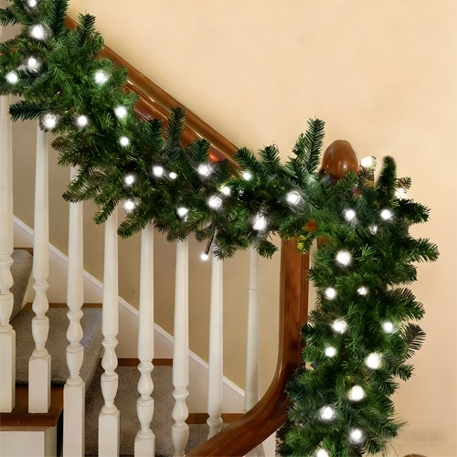 9ft bushy christmas garland - christmas,