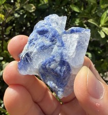 Rare blue dumortierite crystal - blue,