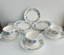 3 x Wedgwood Clementine Trio/Trio's  Cup Saucer and Side Plates Plus 9” Plate