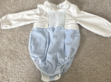 Deolinda white blue smocked - deolinda,