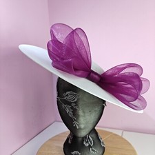 white plum large fascinator