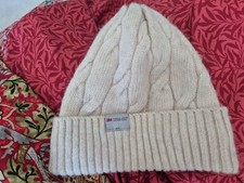 LADIE'S WOMEN'S PRIMARK 3M THINSULATE BEANIE WINTER HAT ACRYLIC/POLY CREAM BEIGE