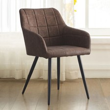 Set of 2 Brown Faux Leather