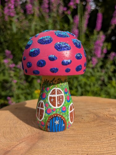 Whimsical mushroom fairy - fairy, house