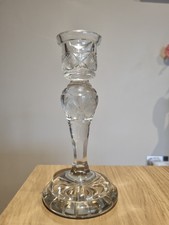 Antique glass candlestick - antique,