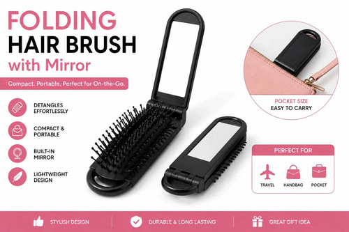 Folding hair brush - folding,